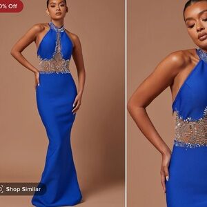 Blue formal dress size small